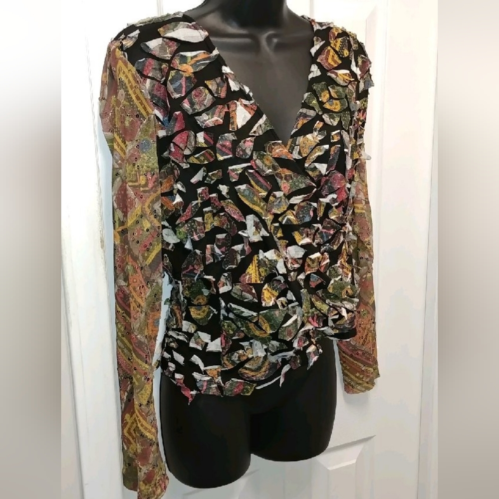 SNO SKINS faux wrap top